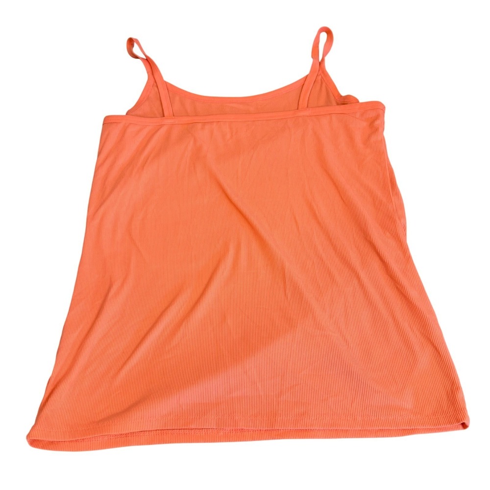 No Boundaries Womens XXL Coral Orange Ribbed Camisole Spaghetti Strap Tank Top